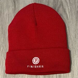 Pure Barre Fleece Lined Red Beanie